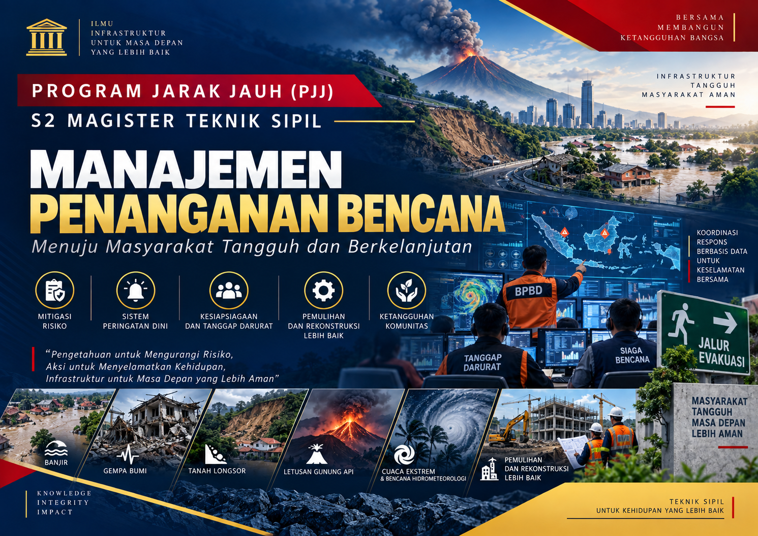 PJJ S2 Teknik Sipil - Manajemen Penanganan Bencana (Rekayasa Infrastruktur Tangguh)