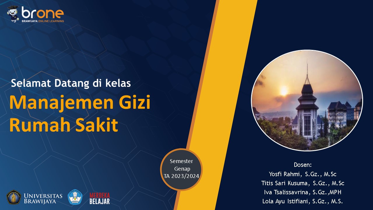 Manajemen Gizi Rumah Sakit (2023 Genap) (RPL, DT1, DT2)