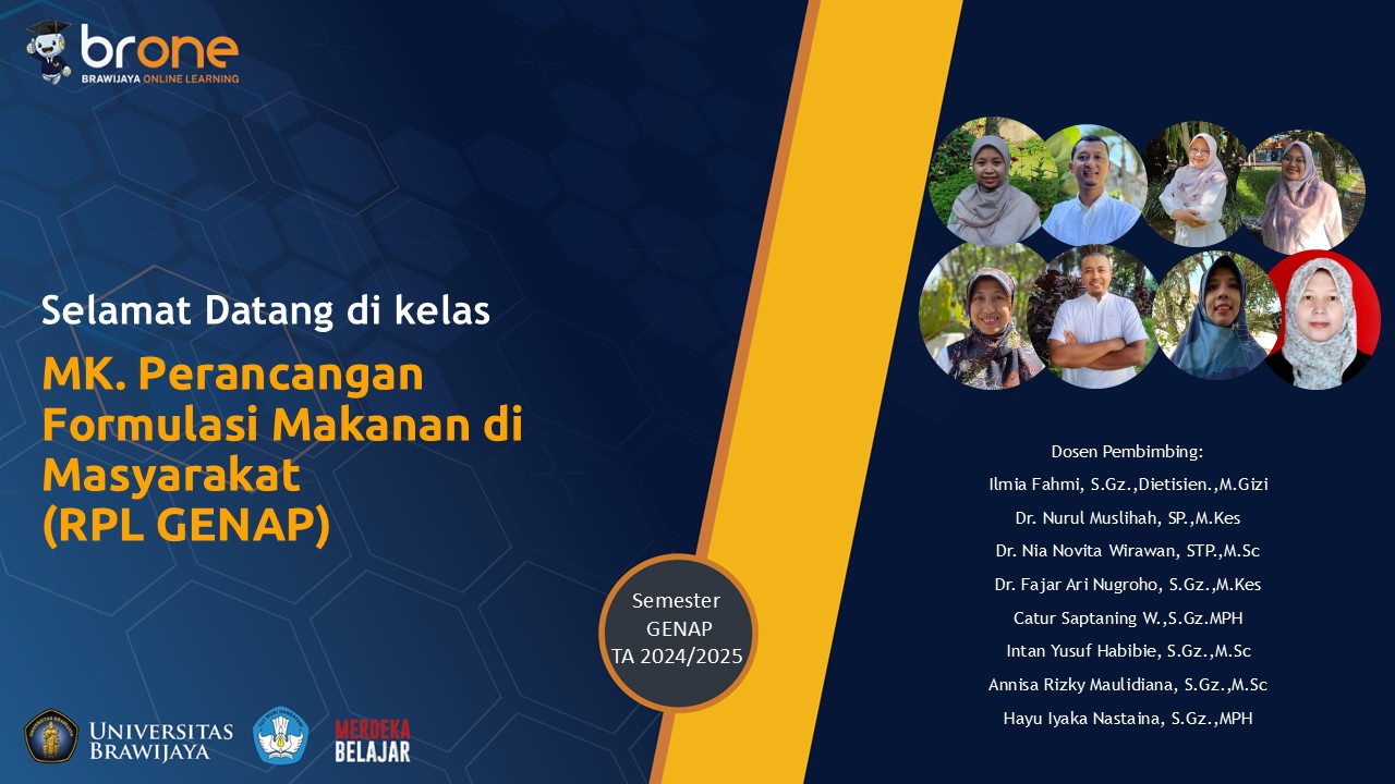 Perancangan Formulasi Makanan di Masyarakat